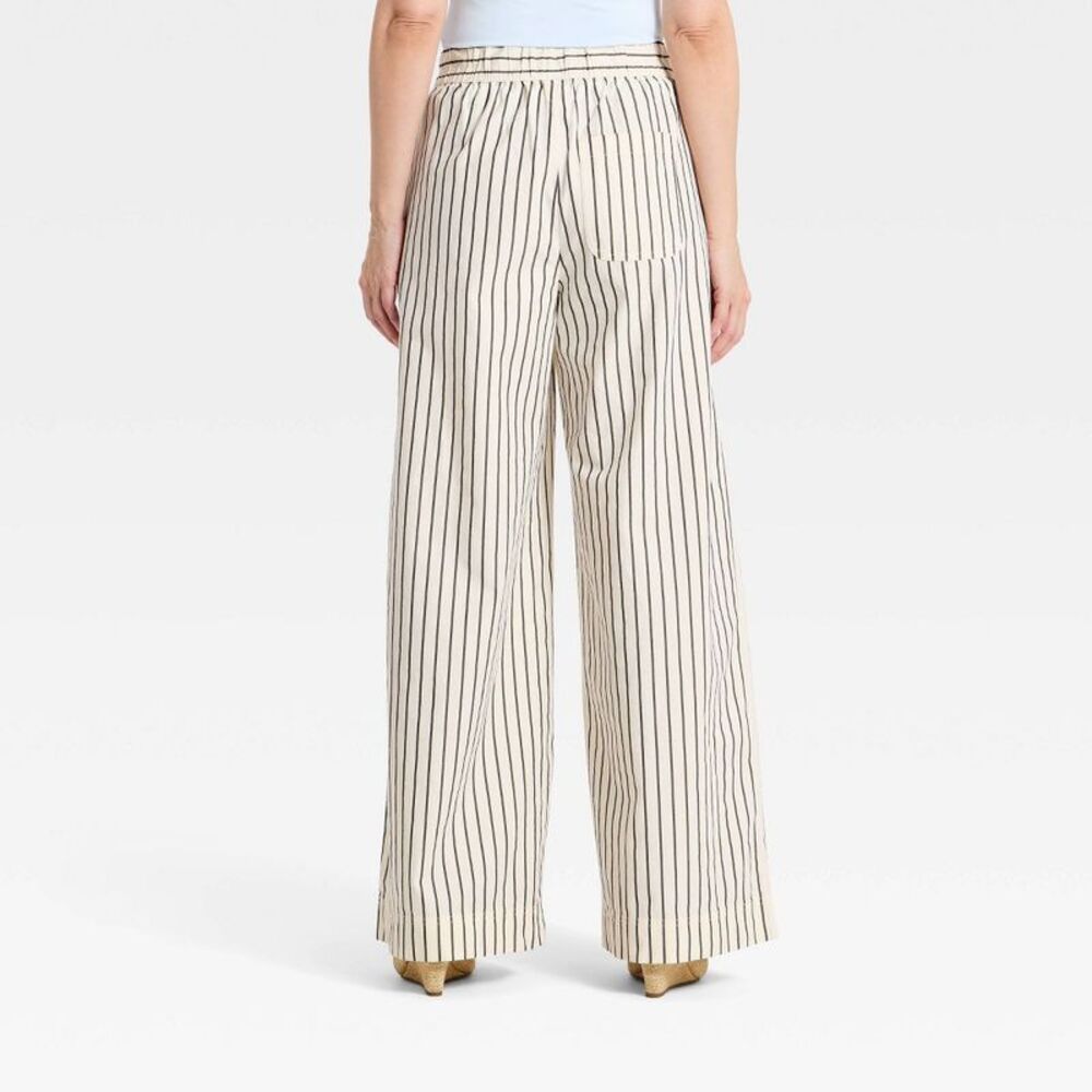 Women's Pull-On Twill Pants - A New Day Cream XL - Picture 2 of 4